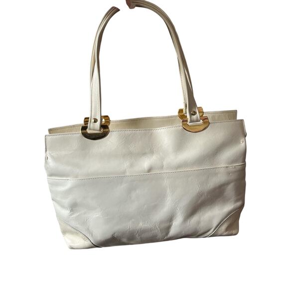 Cream Leather Purse - Picture 1 of 4